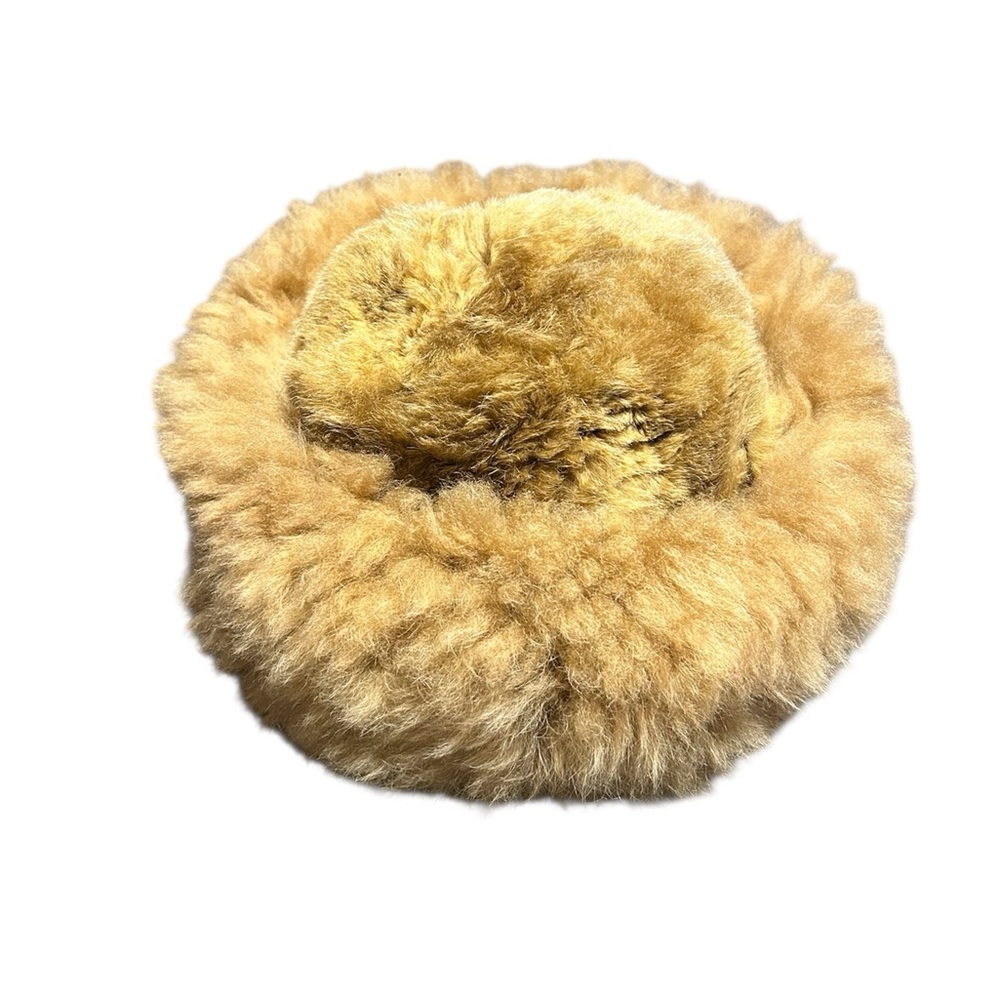 Peruvian Alpaca Fur Hat Brown Fluffy Bucket STyle Handmade Peru Boho Winter